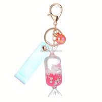 Sac à dos liquide coloré OEM, accessoires pour téléphone, sac personnalisé en acrylique, porte-clés en forme de bonbon
