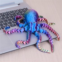 Figura de Pulpo Articulada Impresa en 3D, Criatura Marina Flexible y Móvil, Juguete Antiestrés para Escritorio, Figura Coleccionable de Animal, Regalo