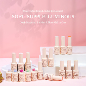 เจลยางเบสสี 18 สี ขนาด 15 มล. แบบทูอินวัน ใช้เป็นไพรเมอร์และวานิช เจลติดทนนานสำหรับตกแต่งเล็บ - Product Image 5
