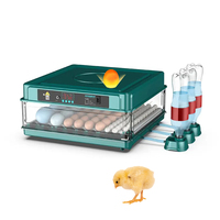 Machine Incubateur d'Œufs Entièrement Automatique 220V/110V/12V pour 48 Œufs de Poule, Caille, Canard, Oie et Pigeon