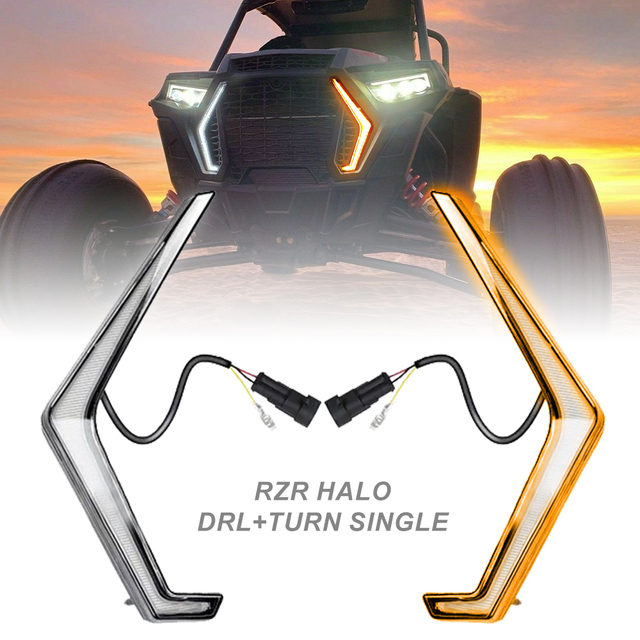 12V IP67 5050SMD RZR 1000 Turbo Polaris RZR Lights, Amber Turn DRL White RZR Polaris Turn Lights