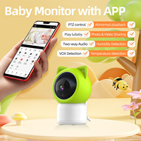 Caméra de surveillance PTZ sans fil 5G personnalisée en usine pour bébé, résolution 2K, surveillance de la température ambiante pour l'exportation