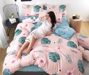 Ensemble de draps en coton doux personnalisé et magnifique, 4 pièces, ensemble de <span class=keywords><strong>literie</strong></span> - Product Image 5