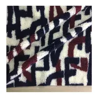 Jacquard Camouflage Color Hard Borg Lamb Sherpa Fur Fabric - China
