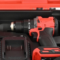 Perceuse à percussion compacte sans fil à vitesse variable avec batterie Li-Ion, kit perceuse-visseuse 1/2 pouce pour béton et usage domestique, fabrication OEM en Chine