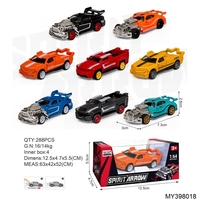 2027 Novedad: Coche de Carreras a Escala 1:64 de Metal Fundido a Presión, Modelo de Juguete Personalizado con Ruedas Libres