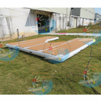 Plateforme de natation gonflable flottante en mousse de teck PVC, point de goutte d'eau, pour yacht, jetski