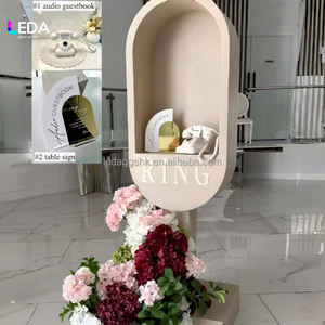 LEDA - Soporte de Metal para Cabina Telefónica, Personalizable, para Libro de Visitas de Boda con Audio - Product Image 1