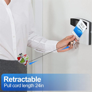 Nouveau porte-clés de Noël à ouverture facile, avec boucle, blanc, rotatif, à clip crocodile, télescopique, porte-badge, porte-chaussette, cœur, anglais - Product Image 2