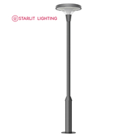 Lampe de jardin LED tout-en-un en aluminium et PVC, télécommandée, longue durée de vie, pour aménagement paysager, parcs et complexes hôteliers, IP65 DC AC, best-seller