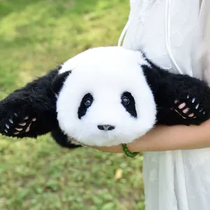 Boneka panda lucu mainan boneka lembut kawaii bantal kulit domba mainan boneka hadiah liburan