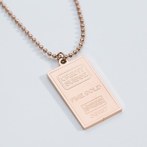 Popular Medieval Retro cuadrado de la Reina <span class=keywords><strong>elizabeth</strong></span> de colgante doble cara a la corrosión de oro colgante de acero de titanio - Product Image 3