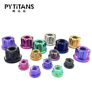 Tornillos de titanio pernos tuercas Escape de motocicleta <span class=keywords><strong>Tuerca</strong></span> de pinza de frenado M12 gr5 <span class=keywords><strong>tuerca</strong></span> de titanio de PYTITANS - Product Image 2