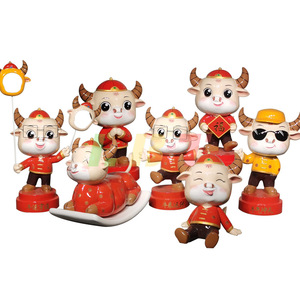 Escultura de Buey del Zodiaco en Fibra de Vidrio, Decoración Personalizada para el Año Nuevo Chino en Centros Comerciales - Product Image 5