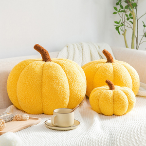 Almohada de Peluche con Forma de <span class=keywords><strong>Calabaza</strong></span>, Rellena de Algodón PP Suave, Diseño Personalizable, 35-55cm, Regalo Divertido y Adorable para Niños - Product Image 3