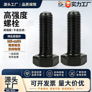 Vis hexagonales entièrement filetées haute résistance Bo Pin Company, grade 12.9, 150 mm, GBT 5783-2016, fixations pour la construction - Product Image 5