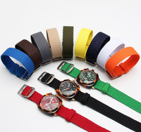 Bracelet de montre tissé de haute qualité ventes directes d'usine 18mm 20mm 22mm Bracelet de montre Perlon
