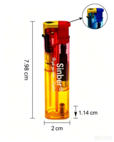 Briquet transparent en plastique coupe-vent avec gaz butane pour cigarettes - Prix abordable