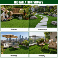 Dalles de gazon synthétique vertes à l'aspect naturel pour l'extérieur, tapis de gazon artificiel pour événements et jardin