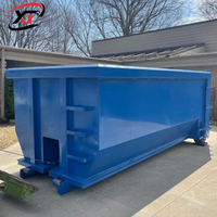 Poubelle de levage à crochet de construction de grande capacité Grue Roll off Container Hook Lift Dumpster Recycling Waste Skip Bin