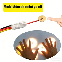 Interrupteur Tactile Intelligent MINI 3.7-24V 2.5A Double Mode Contrôle Tactile Certifié CE pour Éclairage LED/Niveau d'Eau 4mm Plastique/Verre