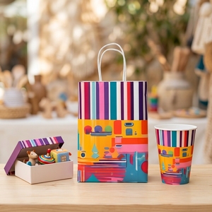 Sacchetti di Carta Riutilizzabili Stile Bustina da Tè per Regali, Sacchetti di Carta Ecologici per Pane e Prodotti al Dettaglio - Product Image 2