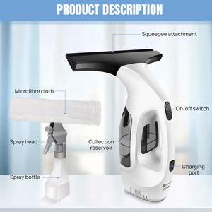 Hot Selling Handheld Double Sided Car <b>Window</b> Glass Cleaner with Spray 1500mAh Brushed Motor - Product Image 3