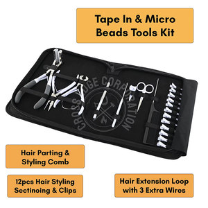 Kit de Herramientas Premium para Extensiones de Cabello con Pinzas para Tap-in, Clips para Seccionar Cabello, Tijeras para Trenzar, Gancho de Bucle, Herramientas Profesionales para el Cabello - Product Image 2