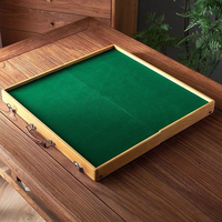 Kit de Mahjong en Mélamine Populaire et Durable, Équipé d'une Table Pliante en Bois Massif pour Jeu de Loisirs en Extérieur et en Voyage