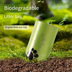 Sacs à déjections canines biodégradables écologiques, extra épais, jetables, pour animaux de compagnie, en plastique compostable avec logo personnalisé - Product Image 5