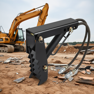 Pince hydraulique robuste en acier noir de 18 pouces pour excavatrice et pelle rétrocaveuse, épaisseur 1/2, accessoire - Product Image 2