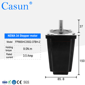 มอเตอร์สเต็ปเปอร์ <span class=keywords><strong>Nema</strong></span> <span class=keywords><strong>34</strong></span> <span class=keywords><strong>ราคา</strong></span>โรงงาน 1.2 °   มอเตอร์ Casun แรงบิดสูง 10 นิวตันเมตร พร้อมการรับรองมาตรฐาน CE และ RoHS สำหรับเครื่อง CNC - Product Image 6