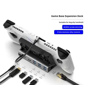 แท่นวาง <span class=keywords><strong>ASUS</strong></span> ROG Ally สำหรับเล่นเกม พร้อมพัดลมระบายความร้อนแบบถอดได้ และช่องใส่ SSD รองรับการเชื่อมต่อ HDTV 4K พอร์ต USB เพื่อเพิ่มประสิทธิภาพ - Product Image 6