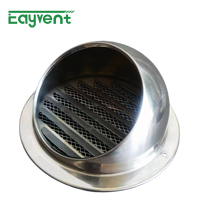 Grille de ventilation ronde moderne en acier inoxydable 304 pour mur d'entrepôt extérieur, cache de ventilation et sortie d'évacuation