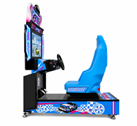 LECHUANG Machine de jeu d'arcade de course pour enfants, simulateur de conduite 3D à monnayeur pour aires de jeux intérieures et centres de divertissement familial