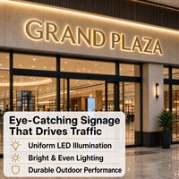 Enseignes lumineuses personnalisées en acrylique 3D avec logo LED pour devanture de magasin, bureau, mur, image de marque, enseignes LED intérieures et extérieures
