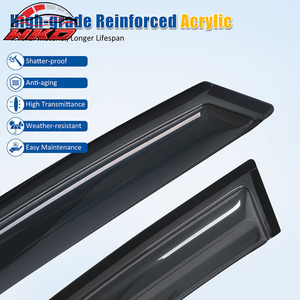 Pour Kia Forte 09-13 Berline, visières de fenêtre en acrylique style Mugen, lot de 4 pièces - Product Image 4