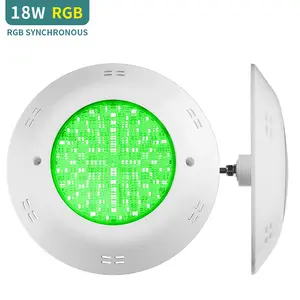 RGB renk sualtı ışığı bahçe lambası LED halka duvara monte havuz ışıkları 18W beton vinil fiberglas