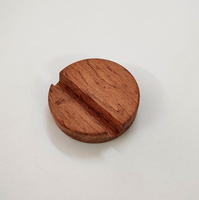 Support rond en bois à fente unique pour la maison, adapté à une utilisation comme support de bureau dans les cuisines, salles de bain, bureaux, etc.