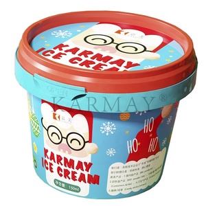 Vaso de Helado Desechable de Plástico para Helado Tiramisú Gelato de 5 onzas y 150 ml - Vaso IML Congelado para Navidad y Fiestas - Product Image 3