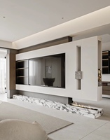 Mueble para TV Estilo Japandi, Mueble de Madera para Televisor, Moderno y Lujoso, Mueble de Roble Personalizado para Sala de Estar, para Apartamento