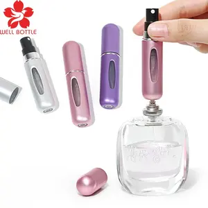 Botol semprot parfum aluminium mini 5ml dapat diisi ulang bawahan mengisi perjalanan parfum atomizer botol semprot ASB-888C