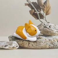 Sculpture sur bois faite à la main écologique Ragdoll chat Figurine petit chien volant poupée ornement de bureau artisanat boîtes en bois signes muraux