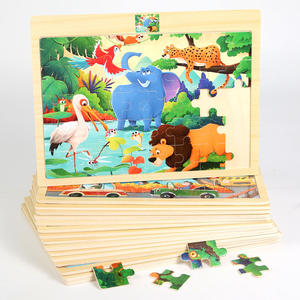 Puzzle en bois Montessori sur le thème des animaux, <span class=keywords><strong>jeu</strong></span> d'apprentissage pour tout-petits, 40 pièces, jouet pour enfants, garçons et filles - Product Image 6