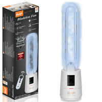 Ventilateur sans pales RAF R.990 35W avec 12 vitesses, minuterie 8H, moteur BLDC, faible bruit, flux d'air grand angle, télécommande, 220V 50Hz