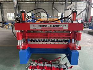 Máquina Formadora de Tejas de Piso de Lámina Trapezoidal y Corrugada de Doble Capa con Motor y Rodamiento 220V/380V - Product Image 2