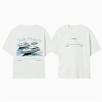 T-shirt à manches courtes col rond imprimé rayé style streetwear unisexe 100 % coton pour homme et femme – Collection décontractée transfrontalière européenne