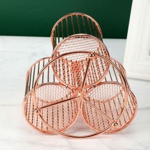 Nouveau porte-stylo multifonctionnel en métal pour bureau, boîte de rangement, étui à crayons rond tendance, organisateur de stylos rotatif, papeterie - Product Image 5