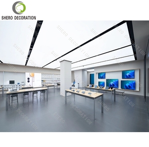 ตู้โชว์โทรศัพท์มือถือแบบโมเดิร์น ทำจากไม้อัดและกระจก สำหรับร้านค้าอิเล็กทรอนิกส์ เคาน์เตอร์ขายปลีก ร้านคอมพิวเตอร์ เหมาะสำหรับห้างสรรพสินค้า - Product Image 2