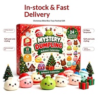 Boîte cadeau de compte à rebours de Noël 24 jours – Jouet anti-stress en pâte, petits squishies sensoriels en TPR pour soulager le stress